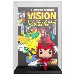 Funko Pop Vision and Scarlet Witch Comic Display